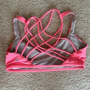 Pink Lululemon sports bra - size 10